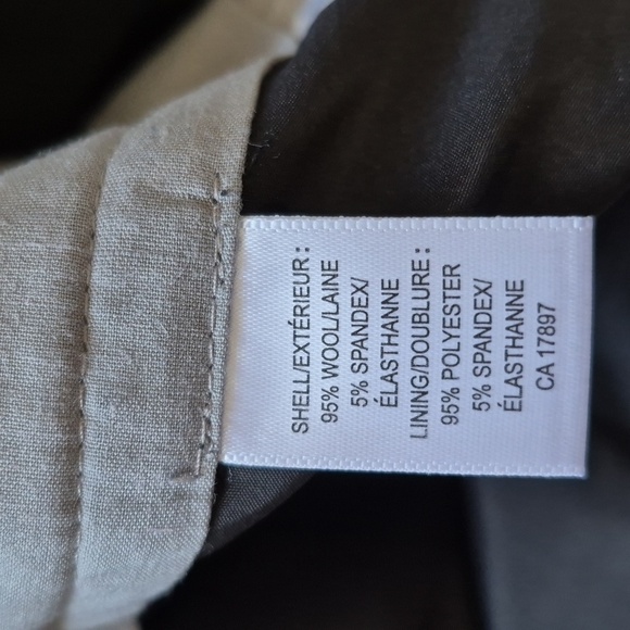 Banana Republic Martin Fit Lightweight Stretch Wool Trouser Pants Black, Size 14 - Picture 12 of 12